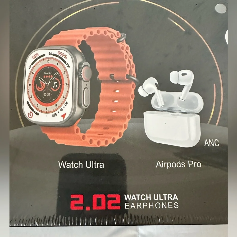 Android Smart Watch & Wireless Earbuds with Charging Case Set